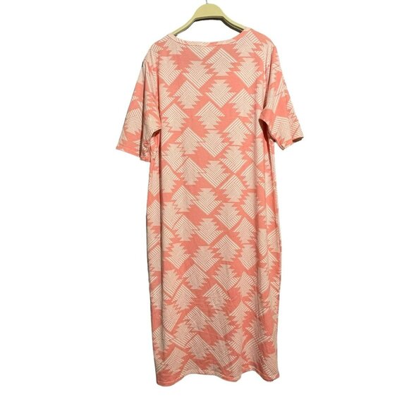 Lularoe Julia Dress Straight Midi Maxi 3XL Geo Casual Colorful Comfy Workwear - Picture 2 of 12